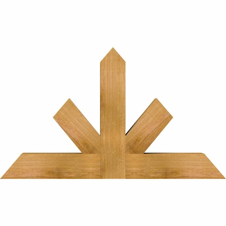 Ekena Millwork Saratoga Rough Sawn Timber Gable Bracket, Western Red Cedar, 36"W x 21"H x 4"D x 4"F, 14/12 Pitch GBW036X21X0404SAR00RWR